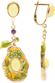 Серьги Янтарная Волна 821842-jav