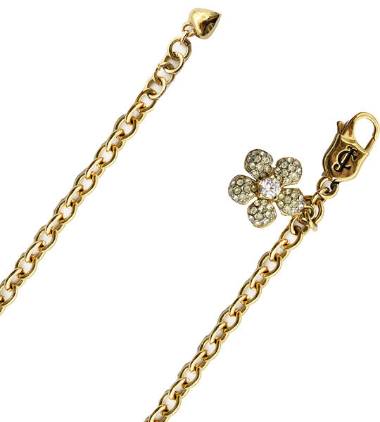 Латунный браслет цепь с подвеской Juicy Couture WJW105/GOLD с кубическим цирконием