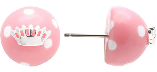 Латунные серьги пусеты-гвоздики ''Корона'' Juicy Couture WJW117903/040