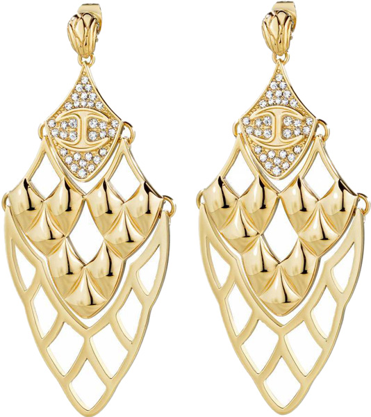 Стальные длинные серьги Just Cavalli SCAGD04 со стразами