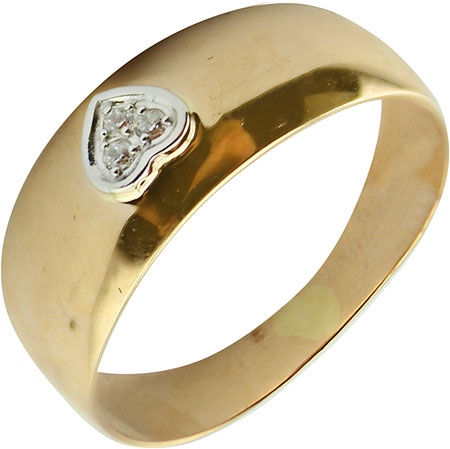 Золотое кольцо Ювелирные Традиции K132-4054 с фианитами