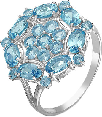 Серебряное кольцо Ювелирные Традиции K620-2025T с топазами