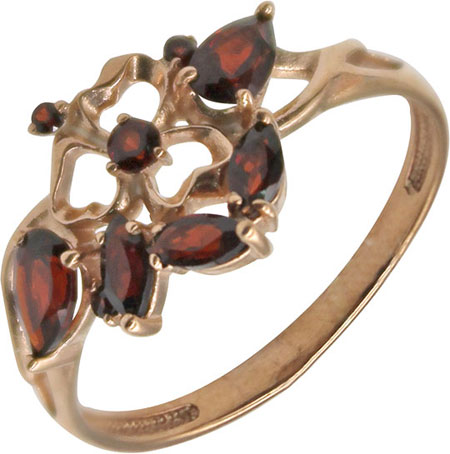 Серебряное кольцо Ювелирные Традиции K629-3447Gr с гранатами