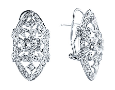 Серьги из белого золота JV F242DWC4W-WG с бриллиантами