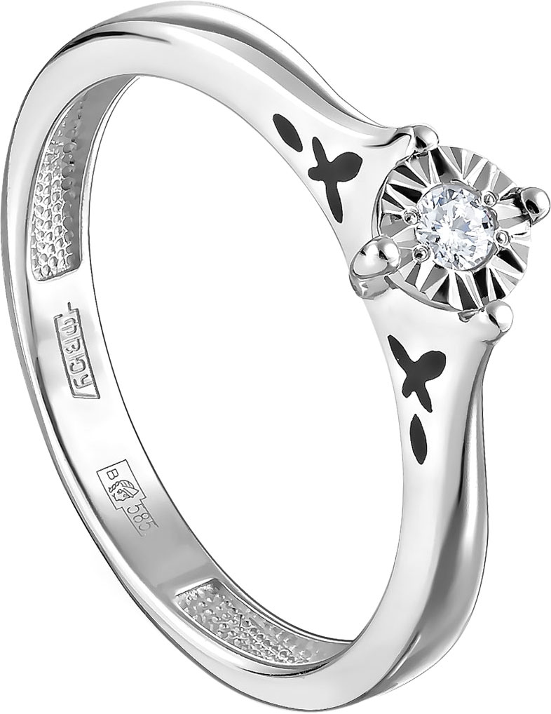 Кольцо из белого золота Kabarovsky 11-11278-1002 с бриллиантом