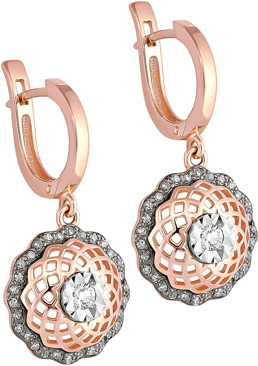 Золотые серьги с подвесками Kabarovsky 12-01039-1000 с бриллиантами