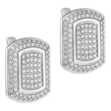 Серебряные серьги Kabarovsky 12-090-7900 c фианитом