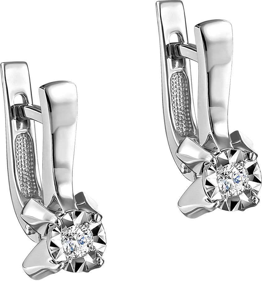 Серьги из белого золота Kabarovsky 12-11137-1000 с бриллиантами