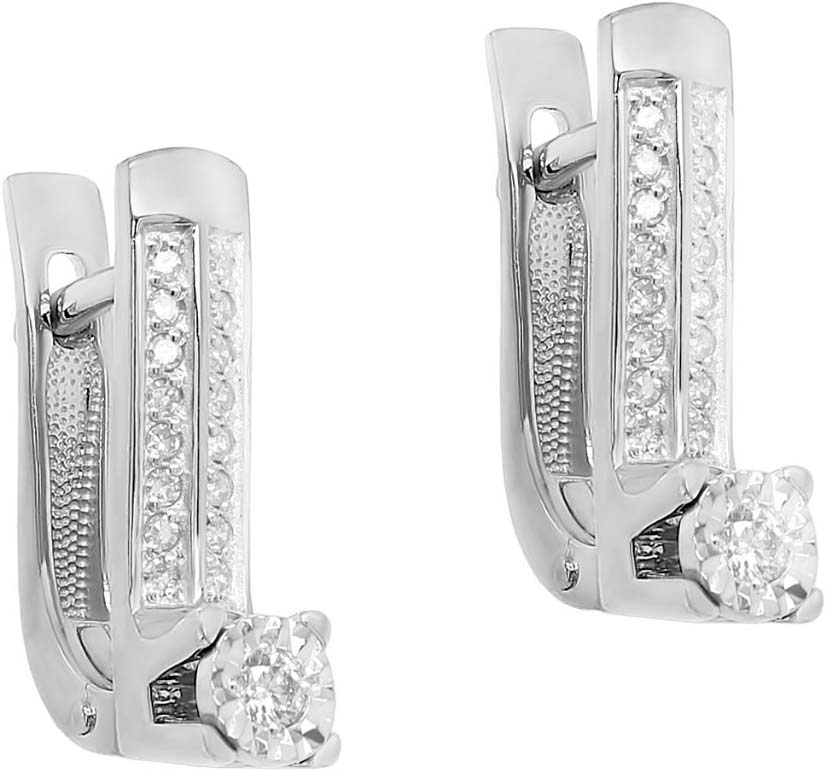 Серьги из белого золота Kabarovsky 12-11436-1000 с бриллиантами