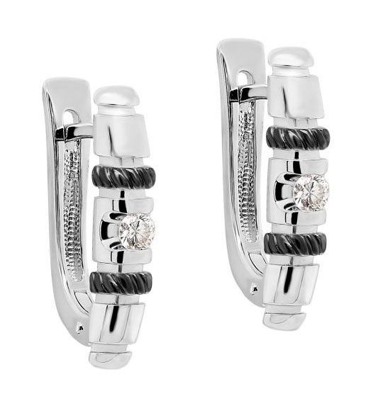 Серьги из белого золота Kabarovsky 12-11512-1089 с бриллиантами