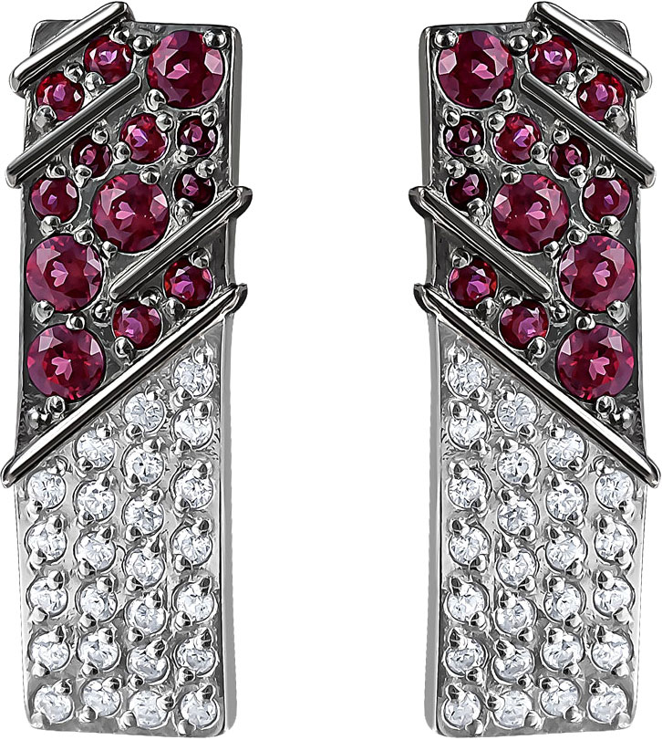 Серебряные серьги Kabarovsky 12-193-30389 с фианитами Swarovski