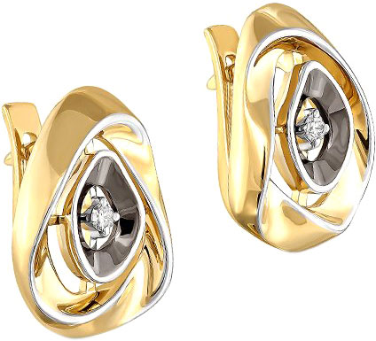 Золотые серьги Kabarovsky 12-21001-1000 с бриллиантами