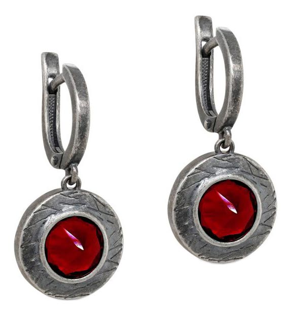 Серебряные серьги с круглыми подвесками Kabarovsky 12-359-40383 с фианитами