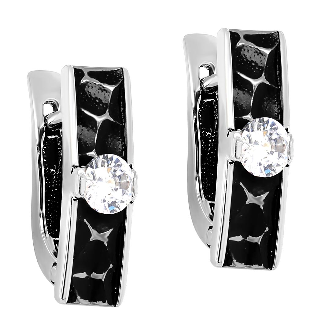 Серебряные серьги Kabarovsky 12-447-7989 с фианитами