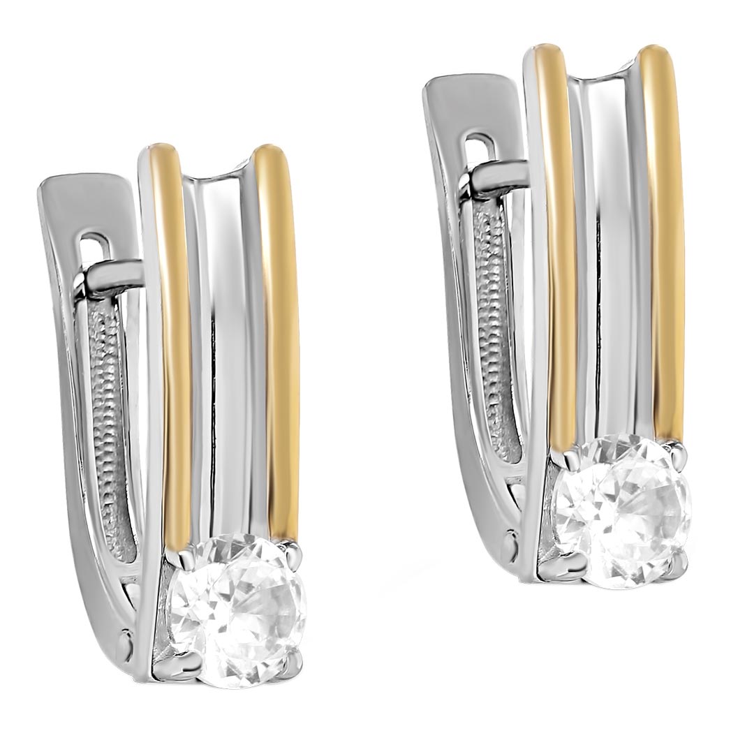 Серебряные серьги Kabarovsky 12-630-7987 с фианитами