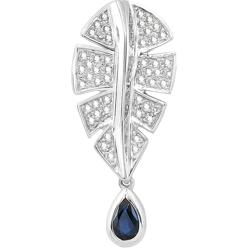 Серебряный кулон Kabarovsky 13-086-8200 с наношпинелью, фианитами Swarovski