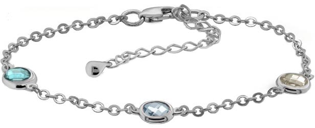 Серебряный браслет цепь Kabarovsky 14-308-0100 с алпанитами