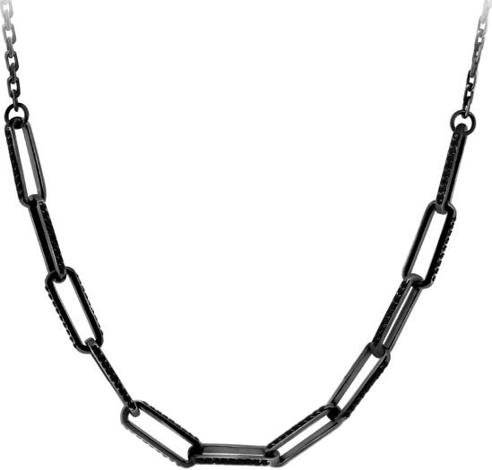 Серебряное колье цепь Kabarovsky 16-302-41089 с фианитами