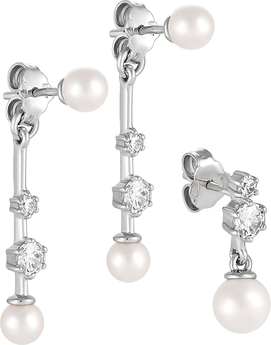 Набор сережек Kabarovsky 2-024-1500 с жемчугом, фианитами Swarovski