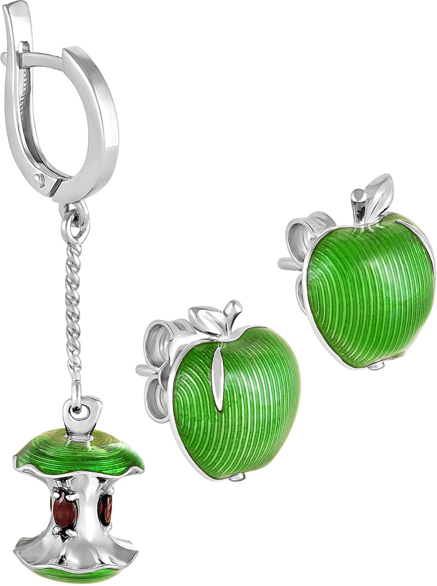 Набор сережек Kabarovsky 2-032-7913 с эмалью, фианитами Swarovski