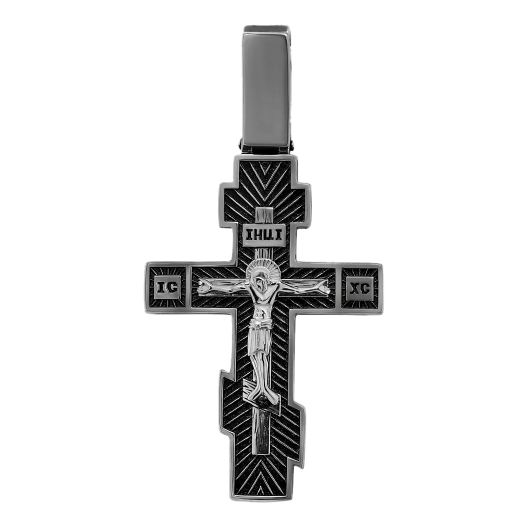 Серебряный православный крестик с распятием Kabarovsky 3-269-0089