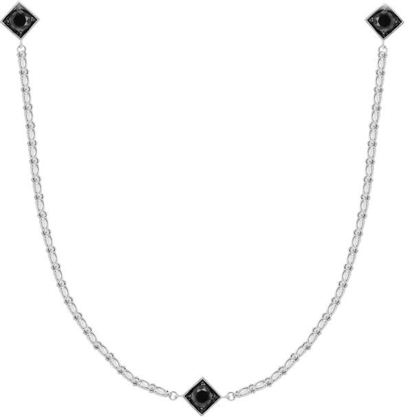 Серебряное колье Kabarovsky 6-028-8189 с эмалью, фианитами Swarovski