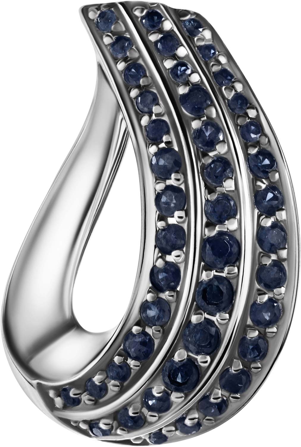 Кулон из белого золота KARATOV T301035725-03 с сапфирами