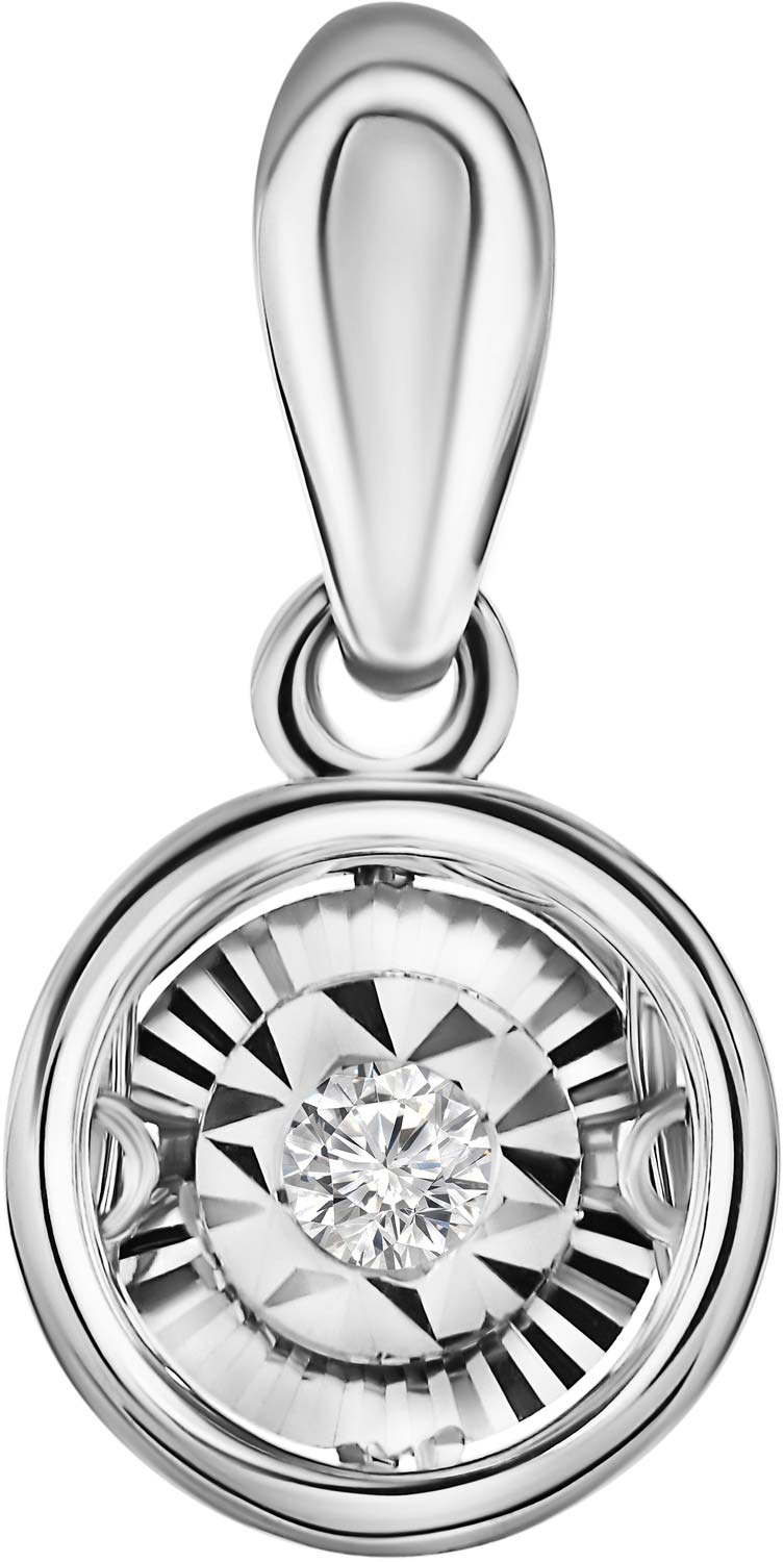 Кулон из белого золота KARATOV T305634934 с бриллиантом