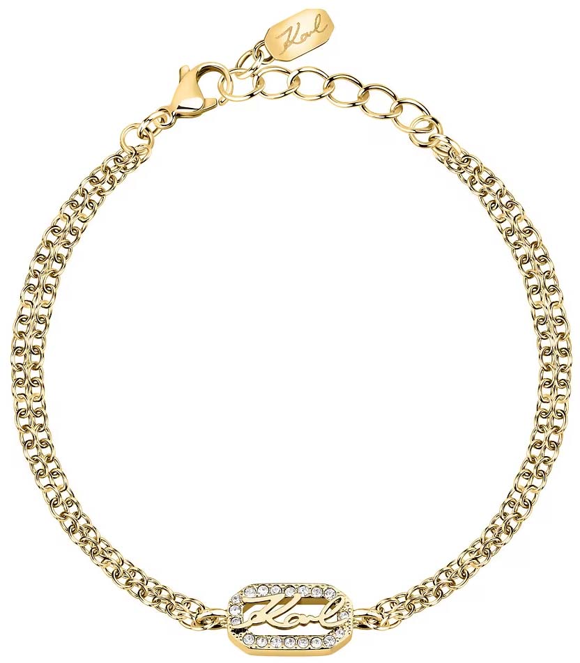 Стальной браслет цепь KARL LAGERFELD KLAYC32 с кристаллами