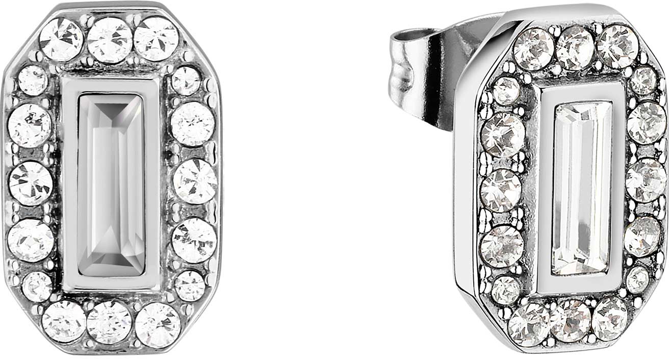 Стальные серьги пусеты-гвоздики KARL LAGERFELD KLAYC44 с кристаллами