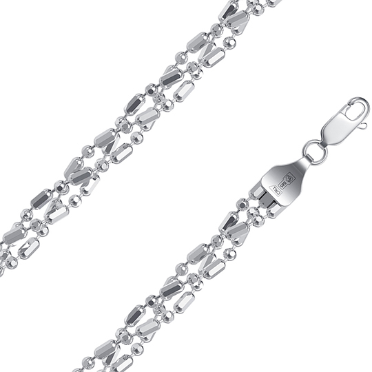 Серебряный браслет цепь Krastsvetmet NB-22-100-3-2-00