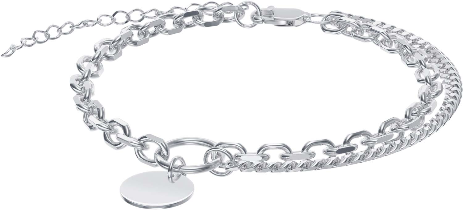 Серебряный браслет цепь с подвеской Krastsvetmet NB-22-1751JU-3-1-20