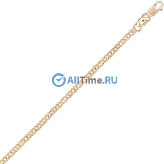 Золотая цепочка на шею Krastsvetmet NC-12-316A-0-40 с плетением гарибальди