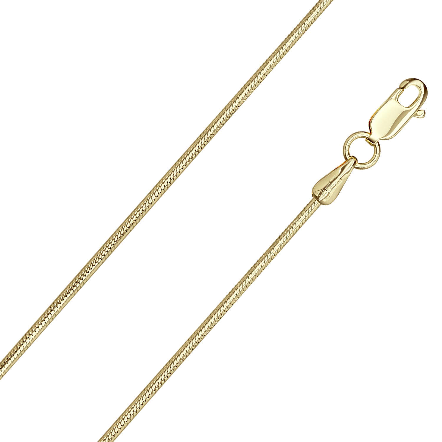 Золотая цепочка на шею Krastsvetmet NC-15-078-0-35 с плетением снейк