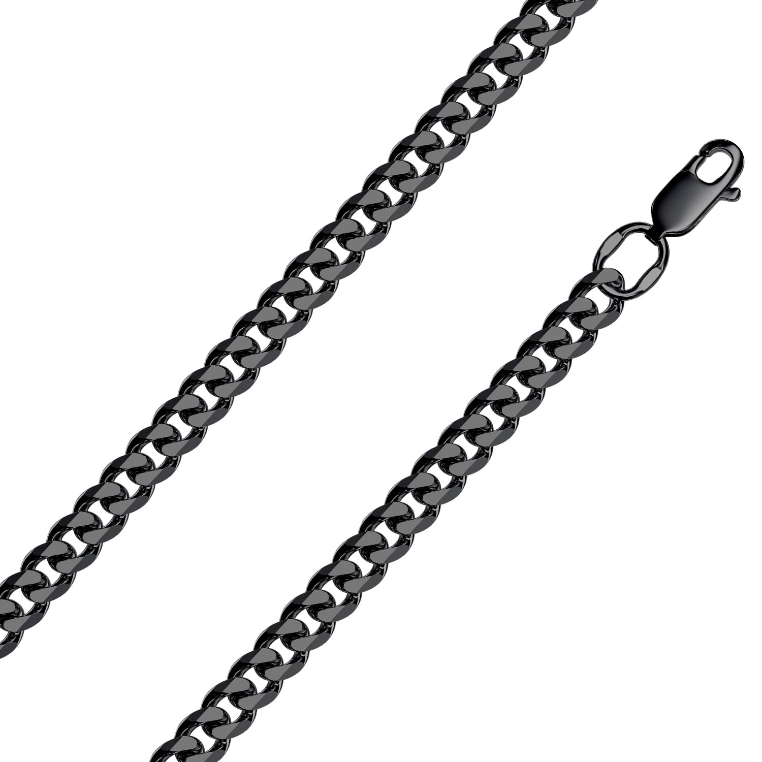 Мужская серебряная цепочка на шею Krastsvetmet NC-22-002-6-1-20 с плетением панцирное