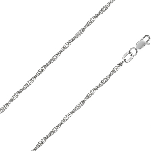 Серебряная цепочка на шею Krastsvetmet NC-22-014-3-0-40_60