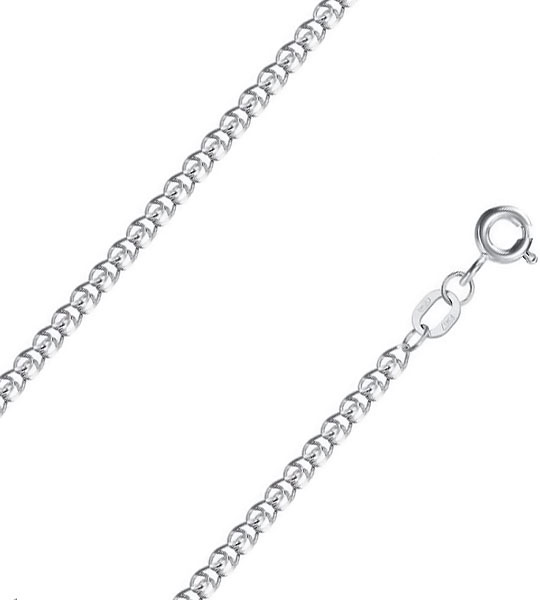 Серебряная цепочка на шею Krastsvetmet NC-22-087-3-0-35 с плетением Love