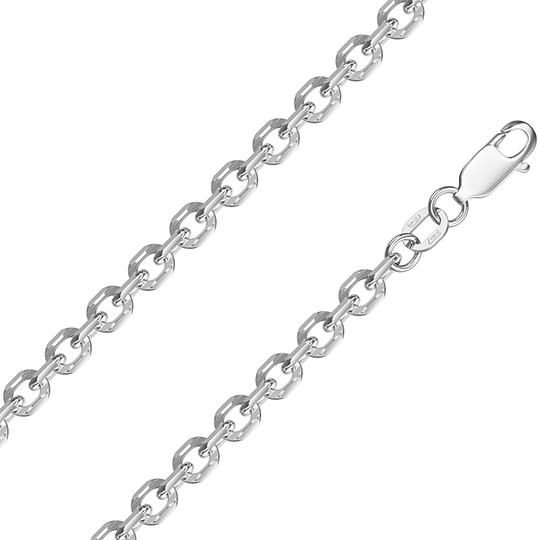Мужская серебряная цепочка на шею Krastsvetmet NC-22-205-3-1-00