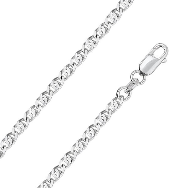 Серебряная цепь на шею Krastsvetmet NC-22-050-3-0-60