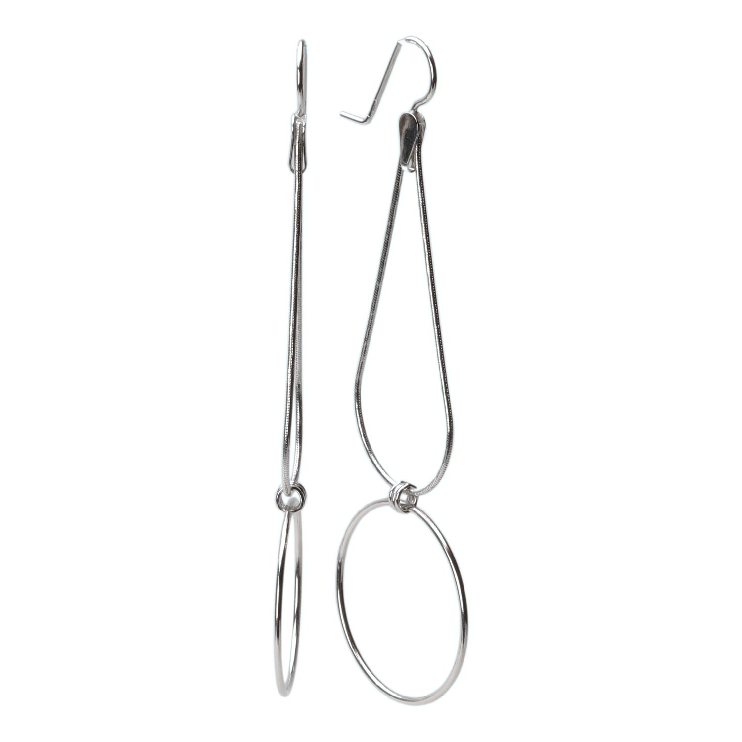 Серебряные длинные серьги Krastsvetmet NS-22-350JU-3