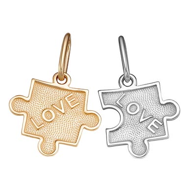 Золотой парный кулон Delta jewelry 035887-d