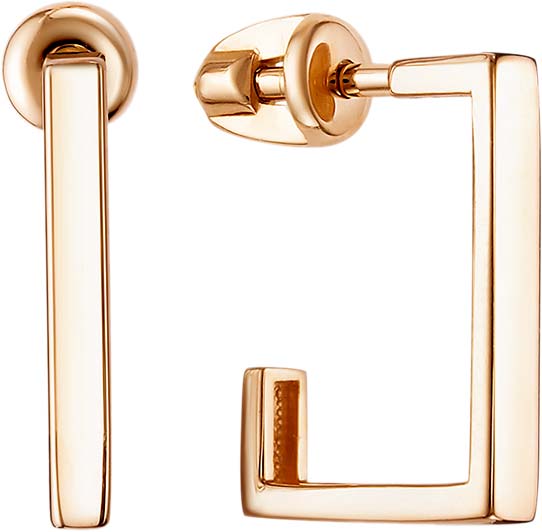 Золотые серьги полукольца Delta jewelry 0505579