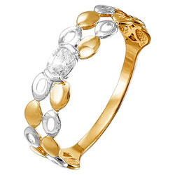 Золотое кольцо Delta jewelry 114293-d с фианитами