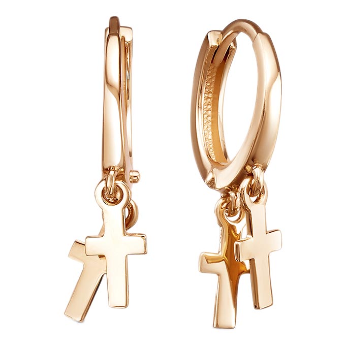 Золотые серьги с подвесками Delta jewelry 2203818-d