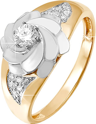 Золотое кольцо Delta jewelry BR110456 с бриллиантами