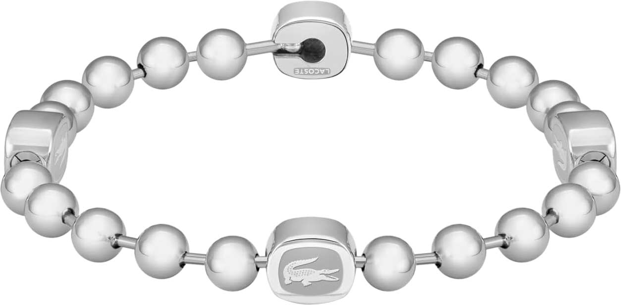 Мужской стальной браслет из бусин Lacoste 2040408