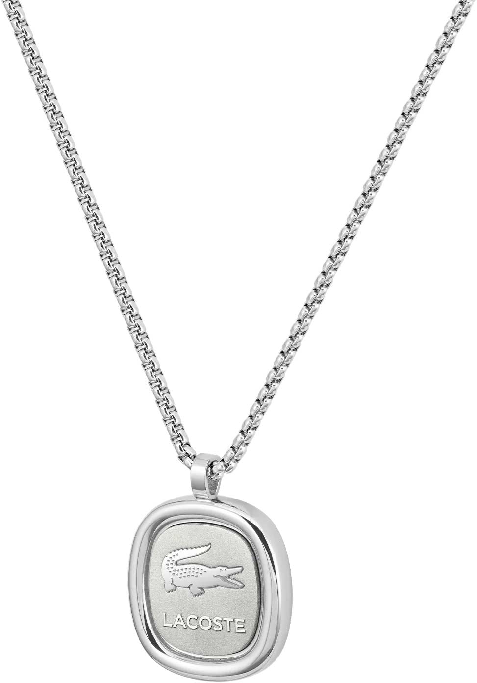 Мужская стальная подвеска на цепочке Lacoste 2040410