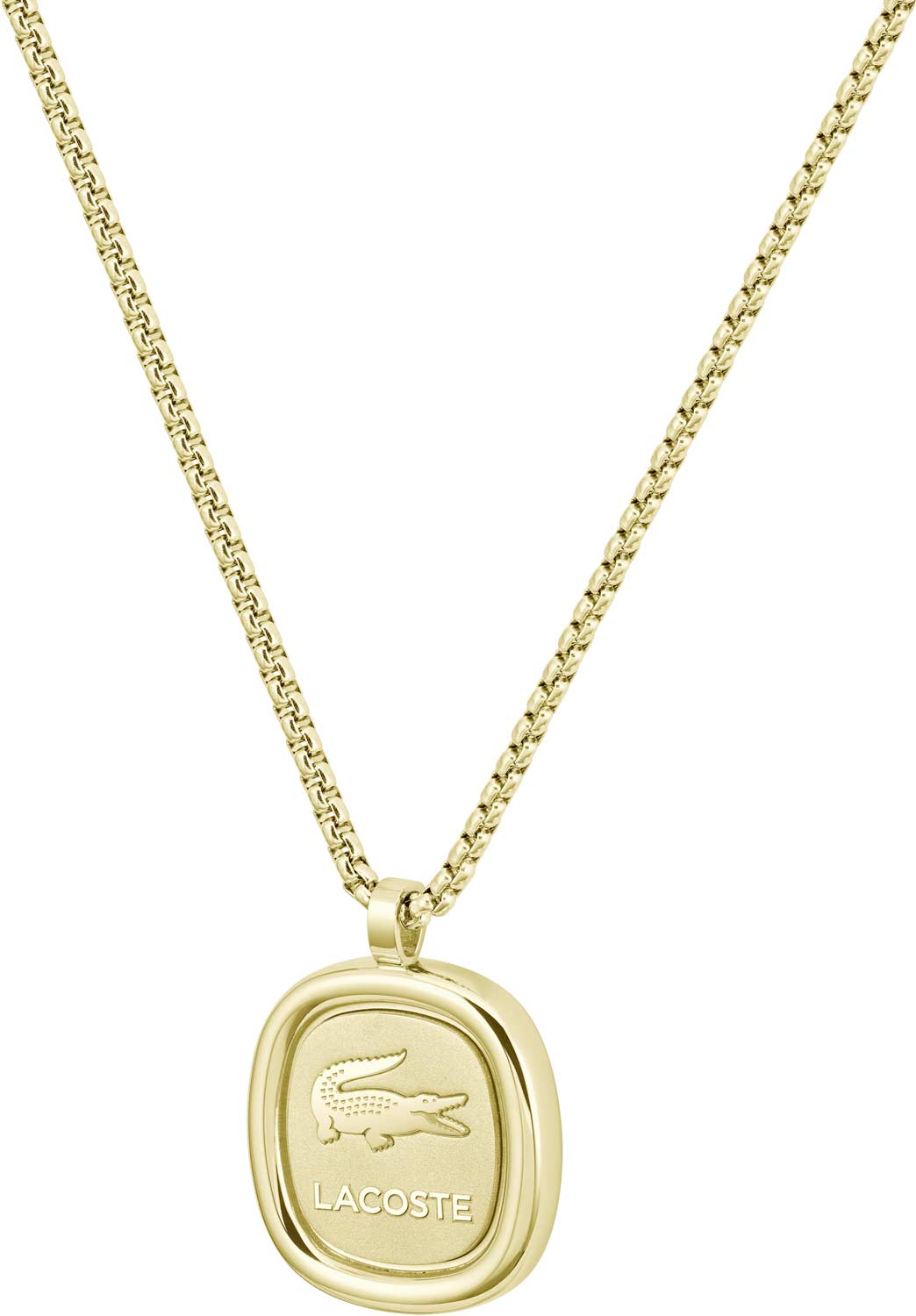 Мужская стальная подвеска на цепочке Lacoste 2040411