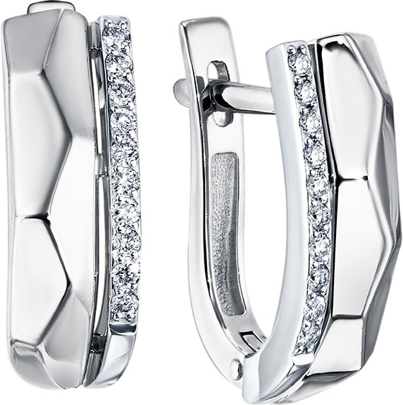 Серьги из белого золота ЛЕТО 1164-2200 с бриллиантами