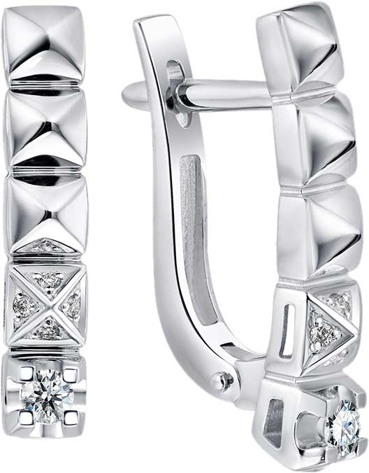 Серьги из белого золота ЛЕТО 1220-2200 с бриллиантами